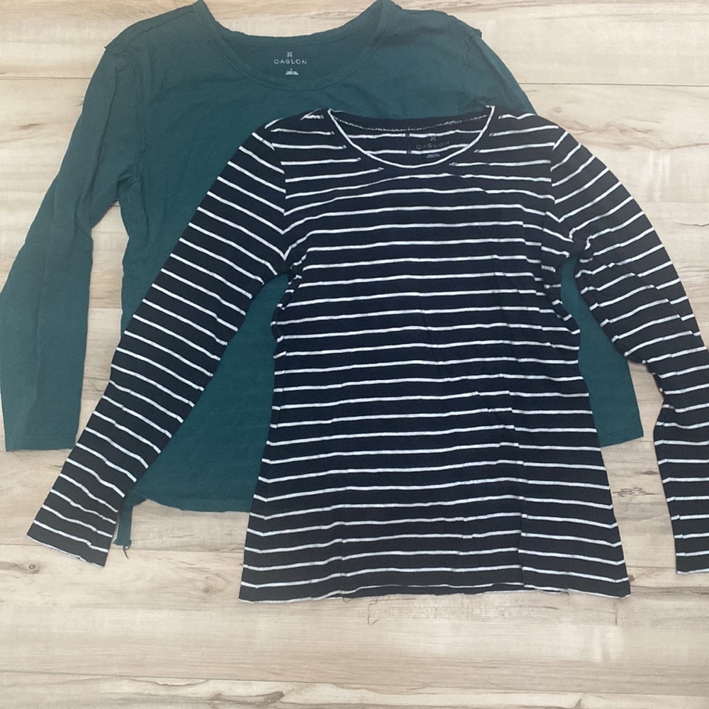 Caslon Womens L Long Sleeve Shirt Bundle - Picture 3 of 7